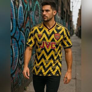 Adidas Arsenal FC 1991/92 Retro "Bruised Banana" Away Jersey Sz Large